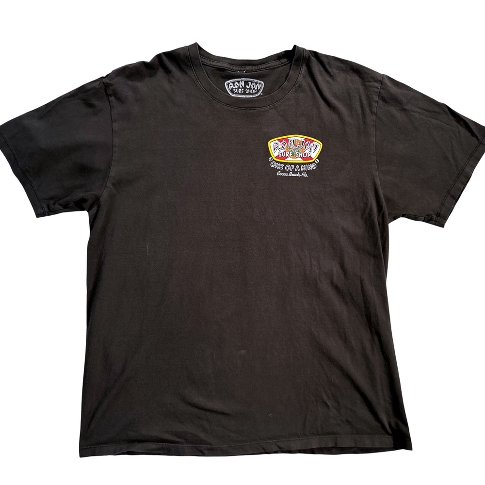 Ron Jon Surf Shop T-Shirt Men Black Graphic Cocoa Beach Florida Large